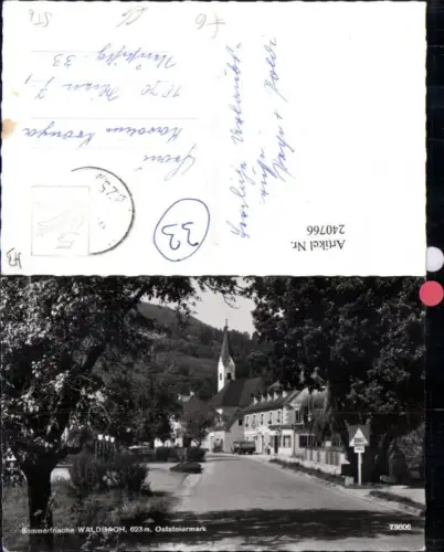 240766,Waldbach Straßenansicht Kirche