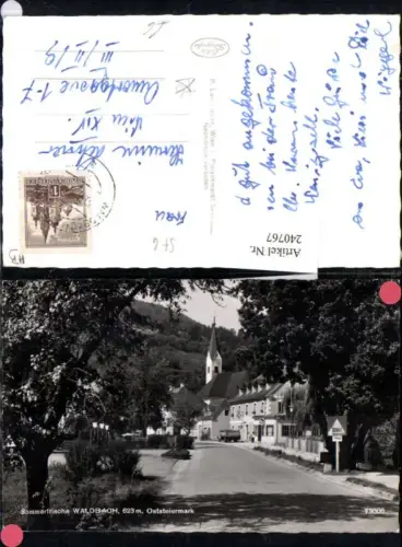 240767,Waldbach Straßenansicht Kirche