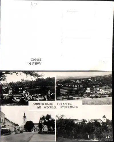 280202,Friedberg am Wechsel Totale Straßenansicht Schloss Mehrbildkarte