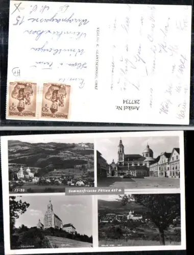 287734,Pöllau Totale Kirche Hauptplatz Mehrbildkarte