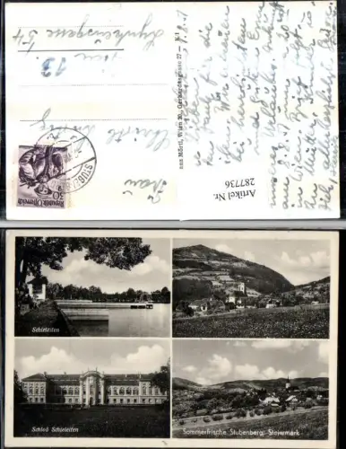 287736,Stubenberg Totale Schloss Schieleiten Badestrand Mehrbildkarte
