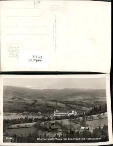 376518,Chorherrenstift Stift Vorau m. Hochwechsel Bergkulisse