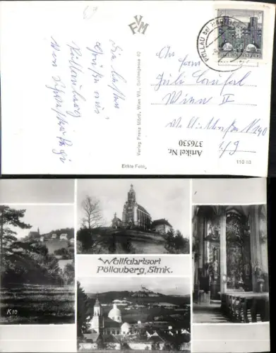 376530,Pöllauberg Totale Kirche Innenansicht Mehrbildkarte