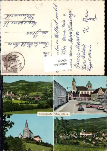 406326,Pöllau Totale Hauptplatz Kirche Pöllauberg Mehrbildkarte