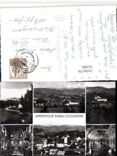 512385,Vorau Totale Stift Bibliothek Mehrbildkarte