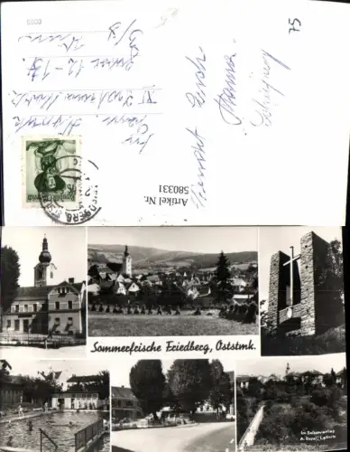 580331,Mehrbild Ak Friedberg Schwimmbad Kirche