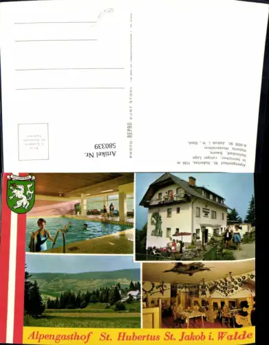580339,Mehrbild Ak Alpengasthof St Hubertus Sankt Jakob i. Walde