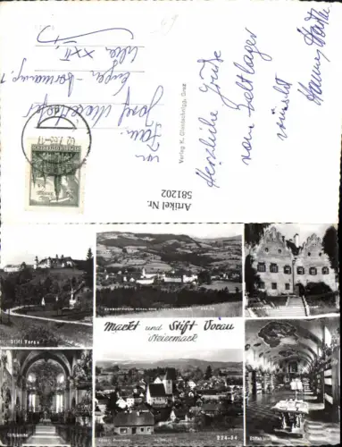 581202,Mehrbild Ak Markt u. Stift Vorau Stiftskirche