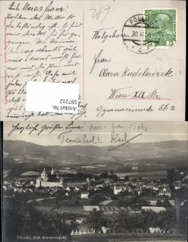 597212,seltene Foto-AK Pöllau