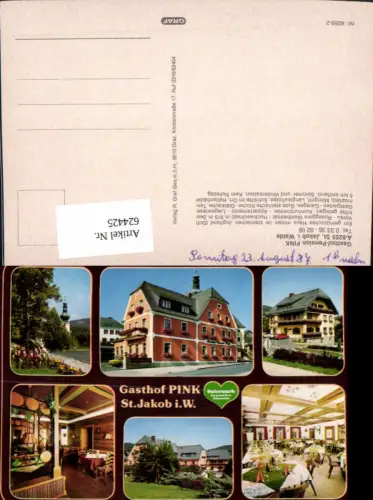 624425,Mehrbild Ak St Jakob i. Walde Gasthof Pension Pink