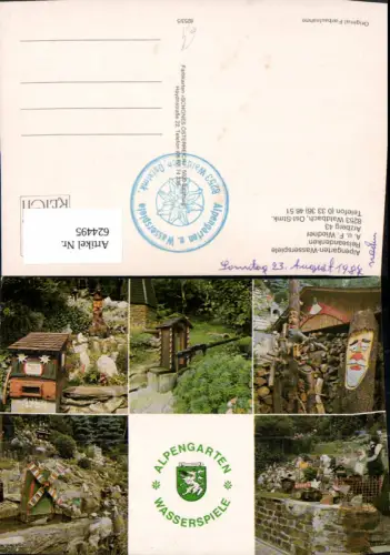 624495,Mehrbild Ak Waldbach Waldbach-Mönichwald Alpengarten-Wasserspiele