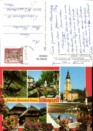 640030,Mehrbild Ak Wenigzell Kirche Hallenbad