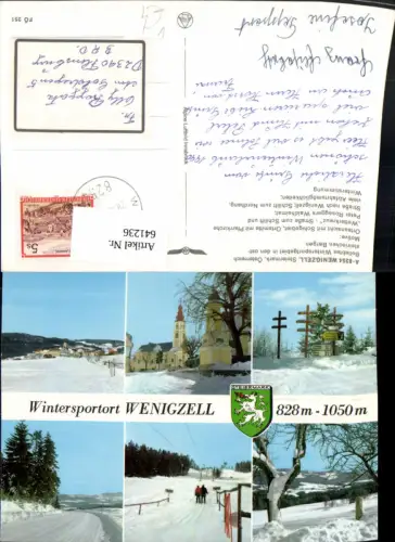 641236,Mehrbild Ak Wenigzell Wintersport Skilift pub Alpine Luftbild FÖ 251