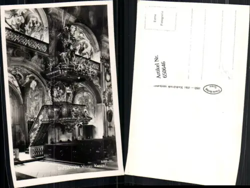 650646,Foto Ak Stiftskirche Vorau Kanzel