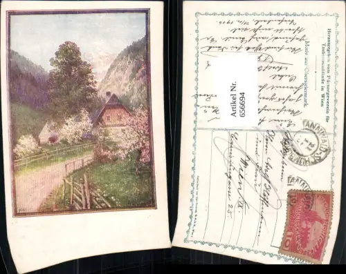 656694,Künstler Ak R. Moser Motiv Obersteiermark Tiefenbach bei Kaindorf