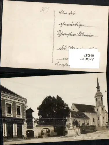 664217,Foto Ak Kaindorf Ansicht m. Kirche