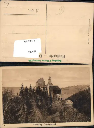 683086 Festenburg Burg Schloss b. Köppel St. Lorenz am Wechsel Sammlerstempel J. Thomas Sachrang
