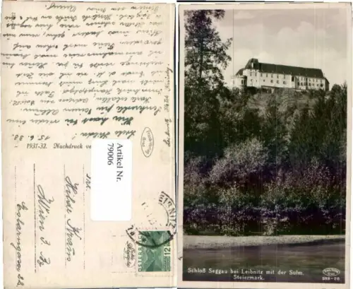 79006,Schloss Seggau bei Leibnitz m. Sulm 1931