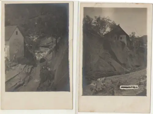 160316,2 seltene FotoAK Neudorf a.d. Mur Gabersdorf Murenabgang 2.7.1915 Unwetter