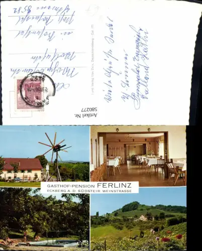 580277,Mehrbild Ak Gasthof Pension Ferlinz Eckberg Eckbergerhof – Ferlinz Gamlitz