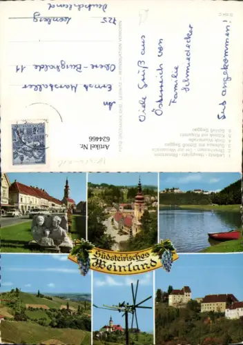 624466,Mehrbild Ak Leibnitz Hauptplatz Römerstein Schloss Seggau