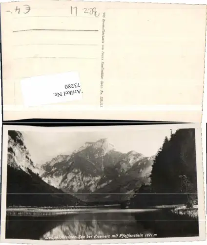 73280,Leopoldsteinersee bei Eisenerz Fotokarte 1925