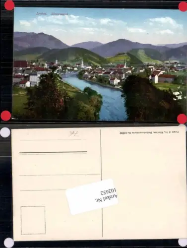 102652,Leoben Tolle Ortsansicht 1920 Purger Co 12290