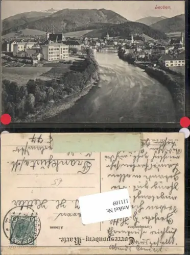111109,Leoben Totale m. Mur 1905 pub Krall 523