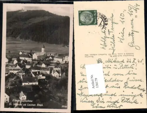 136179,Fliegeraufnahme St Michael ob Leoben 1935
