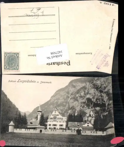 142708,Schloss Leopoldstein bei Eisenerz Detailansicht 1905