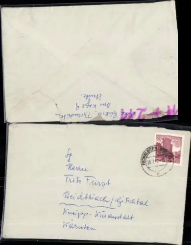 147211,RRR Verlag Fritz Fürst Leoben Brief m. Inhalt an Verlagschef 1962