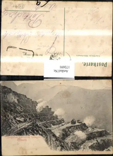172691,Eisenerz Erzbergabbau während d. Sprengzeit