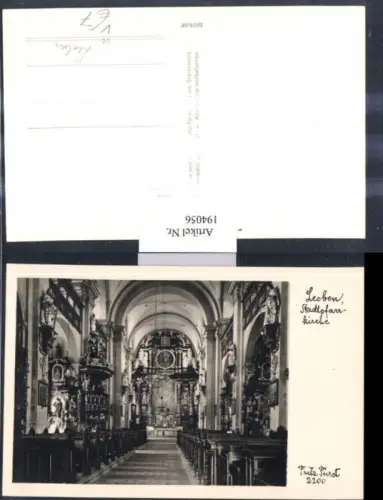 194056,Leoben Stadtpfarrkirche Kirche Innenansicht pub Fürst 2200