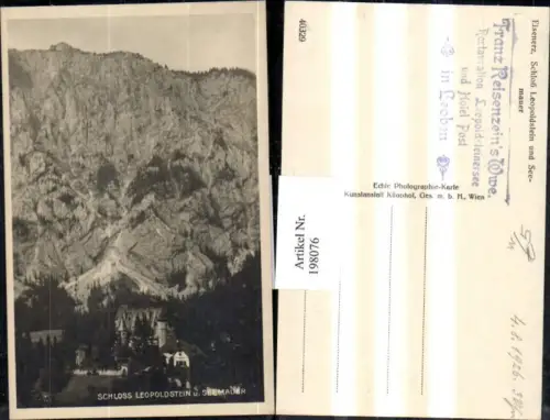 198076,Eisenerz Schloss Leopoldstein u. Seemauer