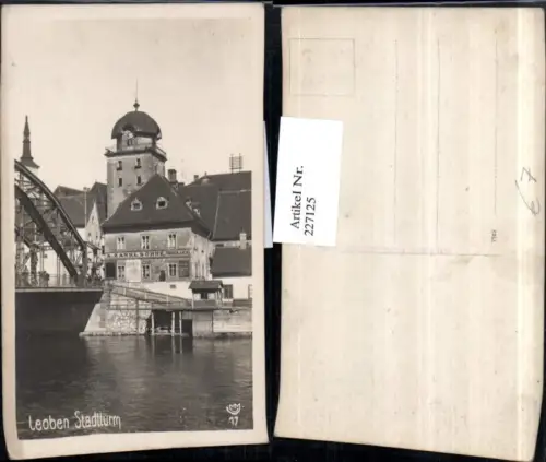 227125,Leoben Stadtturm Turm Brücke