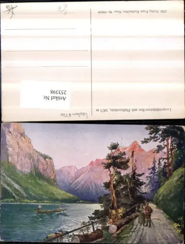 253398,Künstler AK Leopoldsteiner-See m. Pfaffenstein Wegpartie