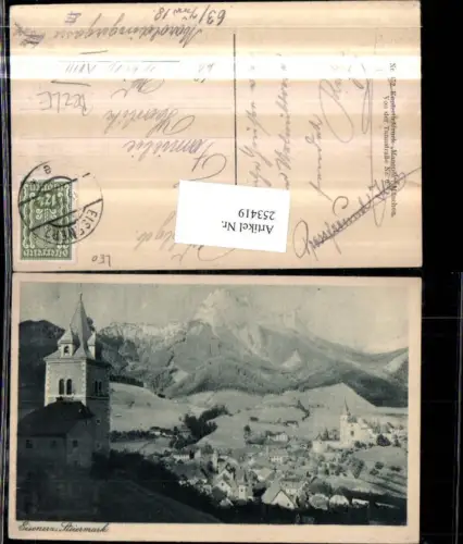 253419,Eisenerz Totale m. Schichtturm Turm