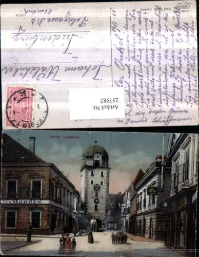 257982,Leoben Stadtturm Turm Gasthof zum Mohren
