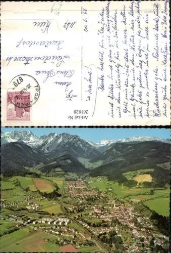 261828,Trofaiach Totale Bergkulisse pub Alpine Luftbild