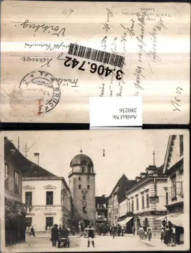 280236,Leoben Stadtturm Turm Straßenansicht