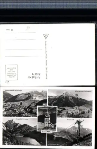 316171,Eisenerz Totale Erzberg Schichtturm Leopoldsteinersee Sessellift Mehrbildkarte