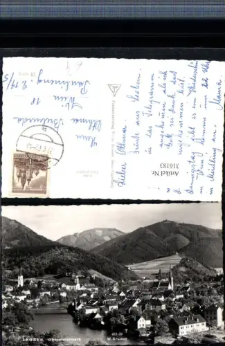 316183,Leoben Totale Brücke Bergkulisse