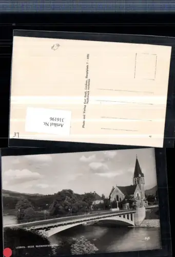 316196,Leoben Bahnhofbrücke Brücke Kirche