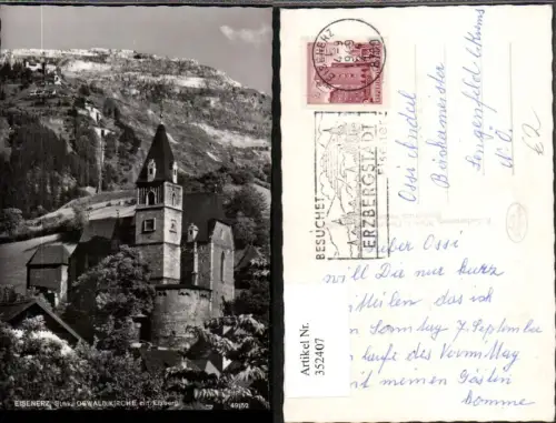 352407,Eisenerz Oswaldikirche Kirche m. Erzberg
