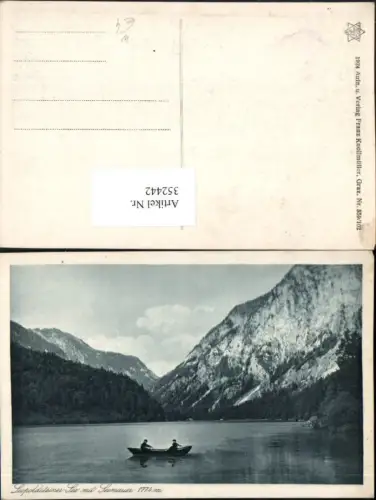 352442,Leopoldsteinersee See b. Eisenerz m. Seemauer Bergkulisse Ruderboot