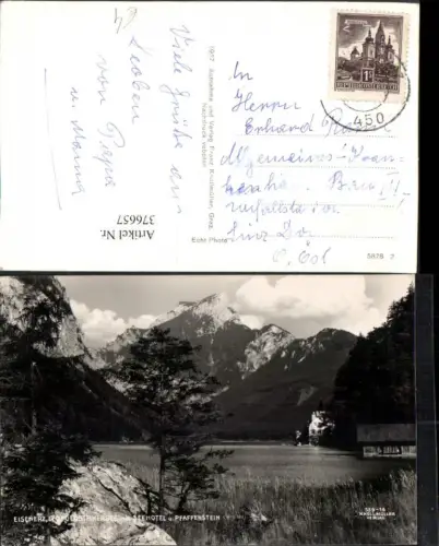 376657,Eisenerz Leopoldsteinersee See m. Seehotel u. Pfaffenstein Bergkulisse