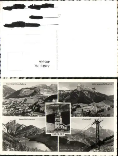 406266,Eisenerz Totale Schichtturm Sessellift Leopoldsteinersee Mehrbildkarte