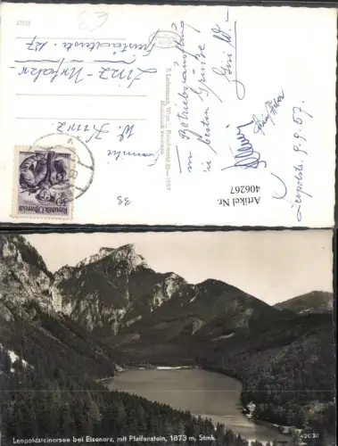 406267,Leopoldsteinersee See b. Eisenerz m. Pfaffenstein Bergkulisse