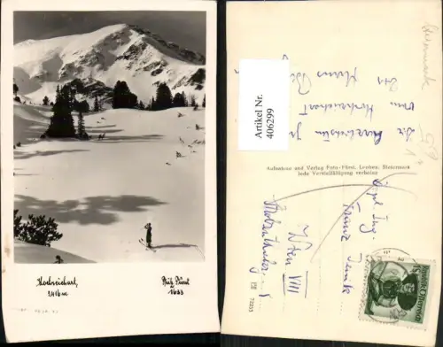 406299,Hochreichart b. Mautern Bergkulisse Winterbild pub Fritz Fürst 1633
