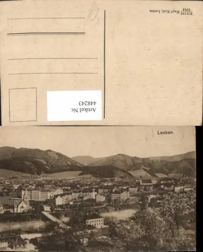 448243,Leoben Totale Bergkulisse pub Karl Krall 5/1145